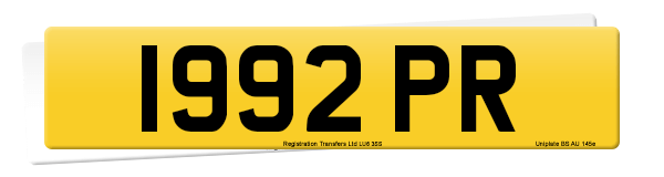 Registration number 1992 PR